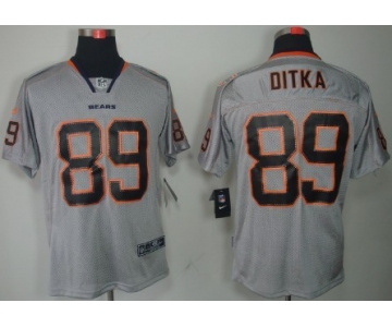Nike Chicago Bears #89 Mike Ditka Lights Out Gray Elite Jersey