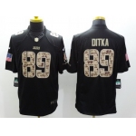 Nike Chicago Bears #89 Mike Ditka Salute to Service Black Limited Jersey