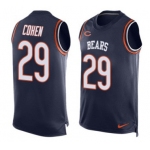 Nike Chicago Bears #29 Tarik Cohen Navy Blue Team Color Men's Stitched NFL Limited Tank Top Jersey