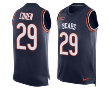 Nike Chicago Bears #29 Tarik Cohen Navy Blue Team Color Men's Stitched NFL Limited Tank Top Jersey