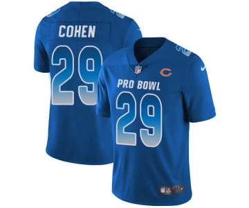 Nike Chicago Bears #29 Tarik Cohen Royal Men's Stitched NFL Limited NFC 2019 Pro Bowl Jersey