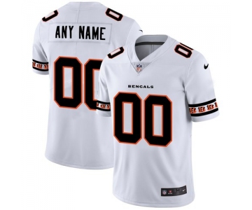 Men's Cincinnati Bengals Custom Nike White Team Logo Vapor Limited NFL Jersey