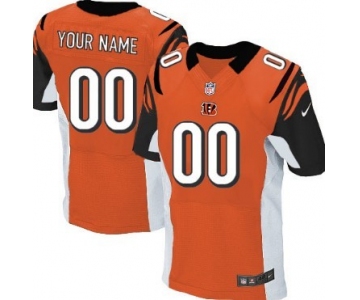 Men's Nike Cincinnati Bengals Customized Orange Elite Jersey