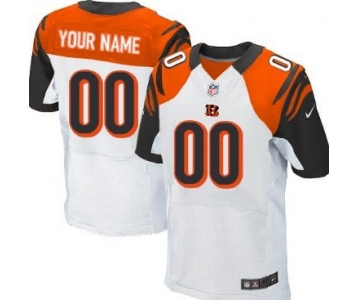 Men's Nike Cincinnati Bengals Customized White Elite Jersey