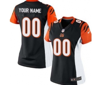 Women's Nike Cincinnati Bengals Customized Black Limited Jersey