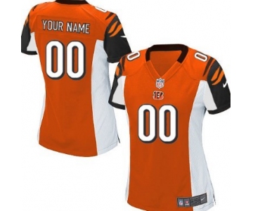 Women's Nike Cincinnati Bengals Customized Orange Limited Jersey