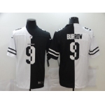 Men's Cincinnati Bengals #9 Joe Burrow White Black Peaceful Coexisting 2020 Vapor Untouchable Stitched NFL Nike Limited Jersey