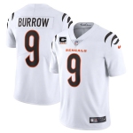 Men's Womens Youth Kids Cincinnati Bengals #9 Joe Burrow White With 3-Star C Patch Vapor Limited Stitched NFL Jersey