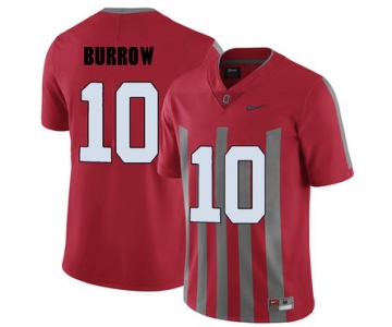 Ohio State Buckeyes 10 Joe Burrow Red College Football Elite Jersey
