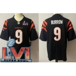 Women's Cincinnati Bengals #9 Joe Burrow Limited Black 2022 Super Bowl LVI Bound Vapor Jersey