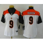 Women's Cincinnati Bengals #9 Joe Burrow White 2020 Vapor Untouchable Stitched NFL Nike Limited Jersey