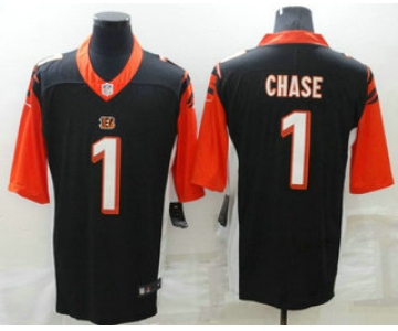 Men's Cincinnati Bengals #1 JaMarr Chase Black 2020 Vapor Untouchable Stitched NFL Nike Limited Jersey