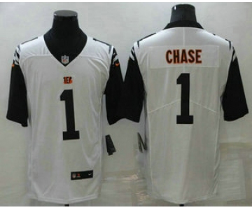 Men's Cincinnati Bengals #1 JaMarr Chase White 2016 Color Rush Stitched NFL Nike Limited Jersey