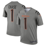 Men's Womens Youth Kids Cincinnati Bengals #1 Ja'Marr Chase Gray Stitched Jersey