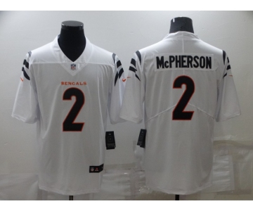 Men's Cincinnati Bengals #2 Evan McPherson NEW White 2021 Vapor Untouchable Stitched NFL Nike Limited Jersey