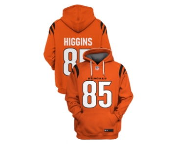 Men's Orange Cincinnati Bengals #85 Tee Higgins 2021 Pullover Hoodie