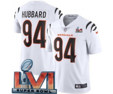 Men's Cincinnati Bengals #94 Sam Hubbard Limited White 2022 Super Bowl LVI Bound Vapor Jersey