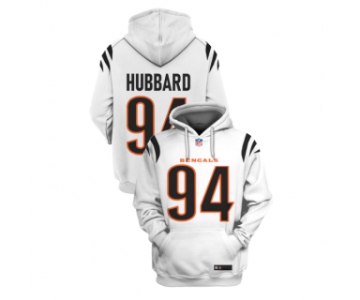 Men's Cincinnati Bengals #94 Sam Hubbard White 2021 Pullover Hoodie