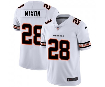 Cincinnati Bengals #28 Joe Mixon Nike White Team Logo Vapor Limited NFL Jersey
