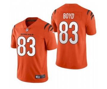 Men's Cincinnati Bengals #83 Tyler Boyd 2021 New Orange Vapor Untouchable Limited Stitched Jersey