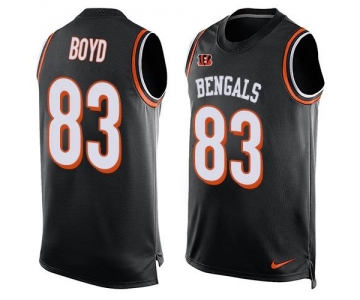 Men's Cincinnati Bengals #83 Tyler Boyd Black Hot Pressing Player Name & Number Nike NFL Tank Top Jersey