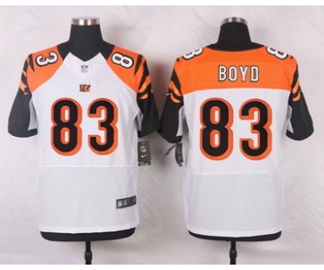 Men's Cincinnati Bengals #83 Tyler Boyd White Road NFL Nike Elite Jersey