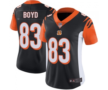 Nike Bengals #83 Tyler Boyd Black Team Color Women's Stitched NFL Vapor Untouchable Limited Jersey