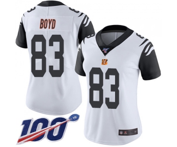 Nike Bengals #83 Tyler Boyd White Women's Stitched NFL Limited Rush 100th Season Jersey