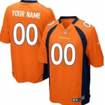 Kids' Nike Denver Broncos Customized Orange Game Jersey