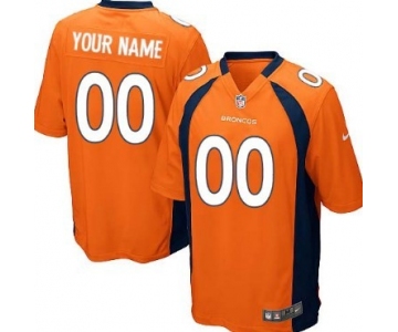 Kids' Nike Denver Broncos Customized Orange Game Jersey