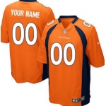 Kids' Nike Denver Broncos Customized Orange Limited Jersey