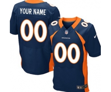 Men's Nike Denver Broncos Customized Blue Elite Jersey