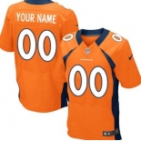 Men's Nike Denver Broncos Customized Orange Elite Jersey