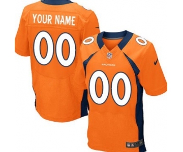 Men's Nike Denver Broncos Customized Orange Elite Jersey