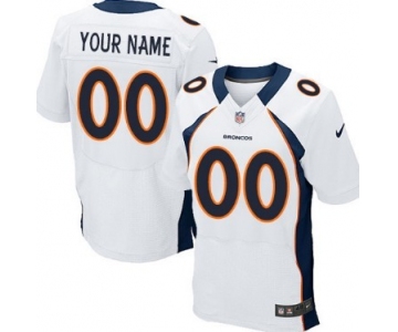 Men's Nike Denver Broncos Customized White Elite Jersey