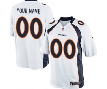 Men's Nike Denver Broncos Customized White Limited Jersey