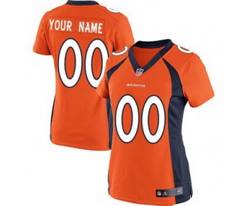 Women's Nike Denver Broncos Customized 2013 Orange Game Jersey