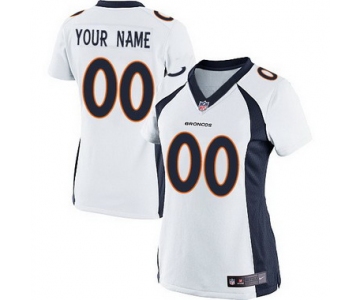Women's Nike Denver Broncos Customized 2013 White Game Jersey
