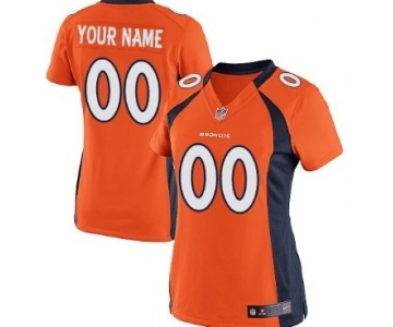 Women's Nike Denver Broncos Customized Orange Game Jersey