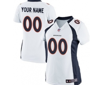 Women's Nike Denver Broncos Customized White Game Jersey