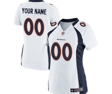 Women's Nike Denver Broncos Customized White Limited Jersey