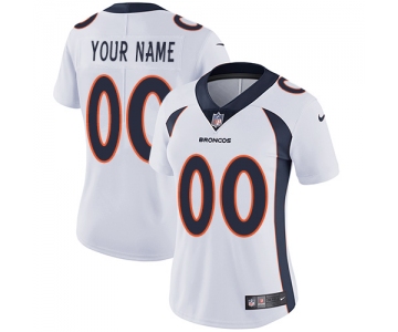 Women's Nike Denver Broncos Road White Customized Vapor Untouchable Player Limited Jersey
