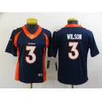Women's Denver Broncos #3 Russell Wilson Navy Blue 2022 Vapor Untouchable Stitched NFL Nike Limited Jersey