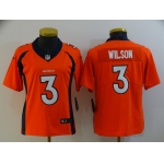 Women's Denver Broncos #3 Russell Wilson Orange 2022 Vapor Untouchable Stitched NFL Nike Limited Jersey
