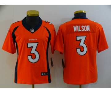 Women's Denver Broncos #3 Russell Wilson Orange 2022 Vapor Untouchable Stitched NFL Nike Limited Jersey