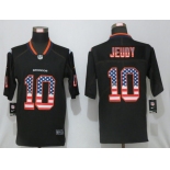 Men's Denver Broncos #10 Jerry Jeudy 2020 USA Flag Fashion Black Color Rush Stitched Nike Limited Jersey