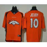 Men's Denver Broncos #10 Jerry Jeudy Orange 2020 Big Logo Vapor Untouchable Stitched NFL Nike Fashion Limited Jersey