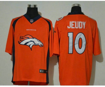 Men's Denver Broncos #10 Jerry Jeudy Orange 2020 Big Logo Vapor Untouchable Stitched NFL Nike Fashion Limited Jersey