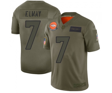 Nike Broncos #7 John Elway Camo Men's Stitched NFL Limited 2019 Salute To Service Jersey