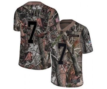 Nike Broncos #7 John Elway Camo Men's Stitched NFL Limited Rush Realtree Jersey